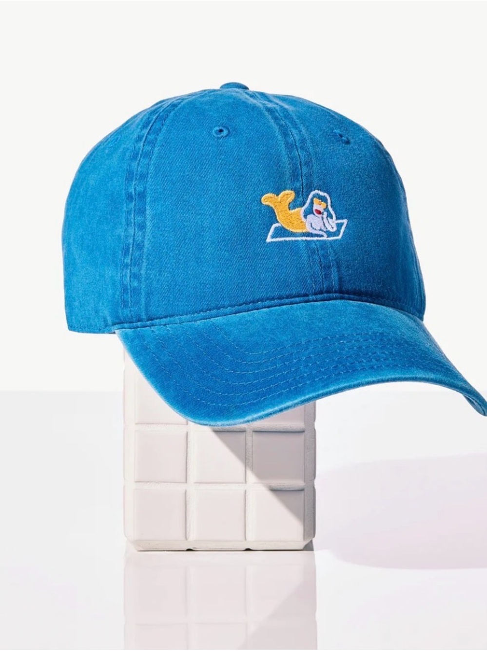 Fishwife Blue Embroidered Beach Mermaid Dad Hat